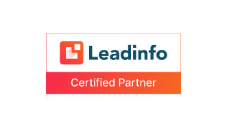 Logo von Leadinfo mit dem Zusatz: „Certified Partner“